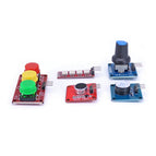 RED-DIY01 328P DIY Pro ATmega328P Development Board Kit with 4 Bit RGB LED / Analog Button / Sound Sensor Compatible for Arduino