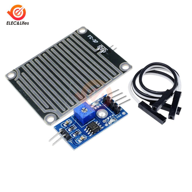 Rain water sensor module + DC 5V 12V Relay Control Module Rain Sensor Water Raindrops Detection Module for Arduino robot kit