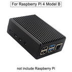 Raspberry Pi 4 4B Case Enclosure CNC Aluminum Cover Heatsink Cooling Fan for Raspberry Pi 4 Model B
