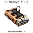 Raspberry Pi 4 4B Case Enclosure CNC Aluminum Cover Heatsink Cooling Fan for Raspberry Pi 4 Model B