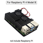 Raspberry Pi 4 4B Case Enclosure CNC Aluminum Cover Heatsink Cooling Fan for Raspberry Pi 4 Model B