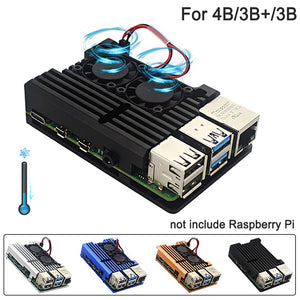Raspberry Pi 4 4B Case Enclosure CNC Aluminum Cover Heatsink Cooling Fan for Raspberry Pi 4 Model B