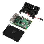 Raspberry Pi 4 4B Case Enclosure CNC Aluminum Cover Heatsink Cooling Fan for Raspberry Pi 4 Model B