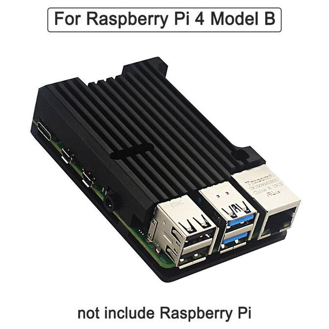 Raspberry Pi 4 4B Case Enclosure CNC Aluminum Cover Heatsink Cooling Fan for Raspberry Pi 4 Model B
