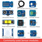 Rich Sensor Module Starter Kit Atmega328P Development Board w/ IO Shield MP3 DS1307 RTC LCD IR NTC Touch Compatible for Arduino