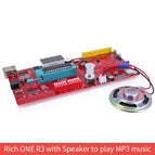Rich Sensor Module Starter Kit Atmega328P Development Board w/ IO Shield MP3 DS1307 RTC LCD IR NTC Touch Compatible for Arduino