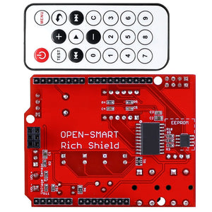 Rich Shield +IR Remote with Infrared Receiver 4-Digit LED Buzzer Button DHT11 Temperature Sensor 24C02 EEPROM module for Arduino