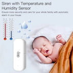 AUBESS Tuya WiFi Temperature Humidity Sensor Home Connected Thermometer Compatible With Smart New Life Alexa Google Assistant