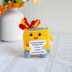 New Knitted Positive Turtle Doll Handmade Emotional Support Positive Crochet Sea Turtles Gifts for Christmas New Year Birthday