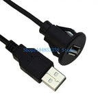 1 for M Car SUV Dashboard Installation Usb 2.0 Male To Female Socket Panel Extension Cable Single Port Line Waterp