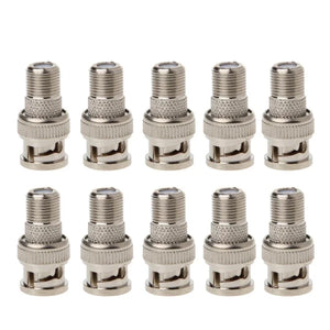 10pcs/set BNC Male Jack to RCA Female Plug Straight Convert Connector Adapter for CCTV Security Camera Surveillance Video