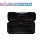 1080P SCART HDMI-compatible Video Audio Converter with USB Cable For HDMI Sky Box DVD Television Signal Upscale Converter