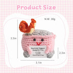 Positive Energy Potato Pocket Hug Handmade AnimalCrochet Mini Doll Funny Wool Gift for Friends or Lover Emotional Support Plant