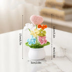 Crochet Flowers Sunflower Artificial Crochet Potted Desk Accessorie Office Accessorie Wedding Decor Teacher's Day Gift Girasol