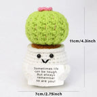 Positive Energy Crochet Doll Pocket Hug Handmade Knitted Plush Potato Plant Avocado Bee Turtle Duck Funny Emotional Support Gift