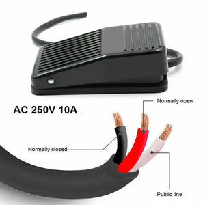 Pedal Foot Switch with Antiskid Properties for Electric Control Applications Rated at AC Voltage of 250V/Current of 10A