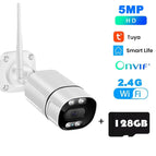 Tuya 5MP Wifi IP Camera Outdoor Wireless CCTV Bullet Security Camera Ai Human Detect HD Color IR Night Vision Audio Surveillance