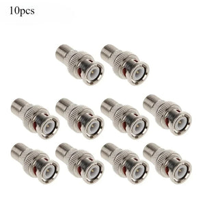 10pcs/set BNC Male Jack to RCA Female Plug Straight Convert Connector Adapter for CCTV Security Camera Surveillance Video
