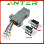 1PCS DB9 Female/Male DB9 To RJ45 Adapter Connector Rs232 Modular Cab-9as-fdte To Rj45 Db9 for Computer