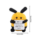 Crochet Bee Ornament Kawaii Desk Accessorie Handmade Woven Positive Potatoes Birthday Gifts for Children Kindergarten