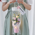 Crochet Flowers Bouquet Graduation Bouquet Knitted Flowers Artificial Flower Wedding Gift for Guests Christmas Gifts