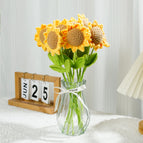 Hand-Knitted Artificial Flower Sunflower Crochet Hook Fake Flowers Mother's Day Teacher's Day Gift Photography Props