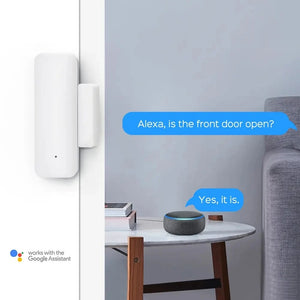 Tuya Wifi Door Sensor Window Entry Sensor Security Burglar Door Sensor Alarm Smart Life Magnetic Door Sensor Alexa Google Home