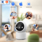 2MP 1080P Tuya APP Full Color Wireless PTZ IP Dome AI Humanoid Detection Home Security Intercom CCTV Baby Monitor