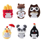 Crochet Ornament Office Desk Accessorie Crochet Figurine Decoration Handmade Woven Animals Kindergarten Decor Birthday Gifts