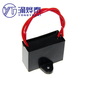 Clearance sale CBB61 fan start capacitor 1.0/1.2/1.5/1.6/1.8/3.5/5UF Terminal Ceiling Fan Motor Running Rectangle Capacitor
