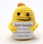 New Positive Energy Potato Hug Pocket Mini Handmade Plush Wool Knitting Doll with Card Funny Christams Gift Home Room Decoration