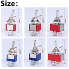 1/2/5PCS SPDT DPDT Reset Latching Toggle Switch 125V6A MTS-302 Mini Miniature Toggle Switch MTS-403 ON-ON Mini Toggle Switches