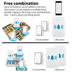 Sixwgh Tuya WiFi Outdoor Wireless Self Generating Doorbell 433MHz Waterproof Doorbell 38 Smart Life Ringtones