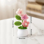 Crochet Flowers Artificial Eternal Flowers Wedding Gifts for Guests Woven Flowers Sunflowers Mothers Day Gift Parents' Day Gifts