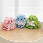 Crochet Ornament Office Desk Accessorie Crochet Figurine Decoration Handmade Woven Animals Kindergarten Decor Birthday Gifts