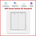 WiFi Smart Home Light Switch Wall Push Button Switch 1/2/3 Gang Smart Life/Tuya APP Works with Alexa Google Home Need Neutral