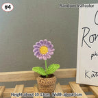 Crochet Flowers Artificial Eternal Flowers Wedding Gifts for Guests Woven Flowers Sunflowers Mothers Day Gift Parents' Day Gifts