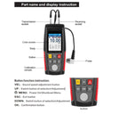 WT130A Ultrasonic Thickness Gauge Meter Digital Width Measuring Instruments 1.00-300.0mm High Precision Thick Gauge
