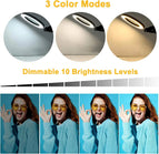 5X LED Magnifying Lamp with Clamp 3 Color Modes Adjustable Illuminated Magnifier for Soldering Iron Repair/Table Lamp/Skincare