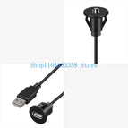 1 for M Car SUV Dashboard Installation Usb 2.0 Male To Female Socket Panel Extension Cable Single Port Line Waterp