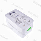 All in One Universal International Plug Adapter 2 USB Port World Travel AC Power Charger Adapter AU US UK EU Converter
