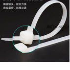 250Pcs 5x400mm Nylon Plastic Strong Binding Self-Locking Tie Black White
