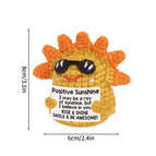 Positive Crochet Animals Ornament Desk Accessorie Offices Accessories Handmade Woven Figurine Gifts Birthday Wedding Gifts