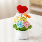 Crochet Flowers Artificial Eternal Flowers Wedding Gifts for Guests Woven Flowers Sunflowers Mothers Day Gift Parents' Day Gifts