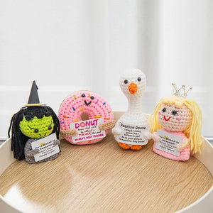 Crochet Decoration Desk Accessorie Cartoon Crochet Ornament Office Accessorie Christmas Halloween Party Guests Gifts