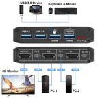 Taohome HDMI 2.1 KVM Switch 4K 120Hz HDMI USB 3.0 KVM Switch USB 8K 60Hz 1080@240Hz USB KVM Switcher HDMI with USB 3.0 port PC
