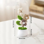 Crochet Flowers Artificial Eternal Flowers Wedding Gifts for Guests Woven Flowers Sunflowers Mothers Day Gift Parents' Day Gifts