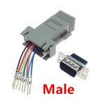 1PCS DB9 Female/Male DB9 To RJ45 Adapter Connector Rs232 Modular Cab-9as-fdte To Rj45 Db9 for Computer