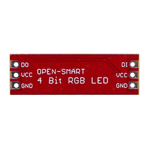 OPEN-SMART 4 Bit RGB LED 4 Digit Module Neo Pixel WS2812 5050 Full-color RGB LED Lamp Cascadable for Arduino