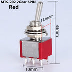 1/2/5PCS SPDT DPDT Reset Latching Toggle Switch 125V6A MTS-302 Mini Miniature Toggle Switch MTS-403 ON-ON Mini Toggle Switches
